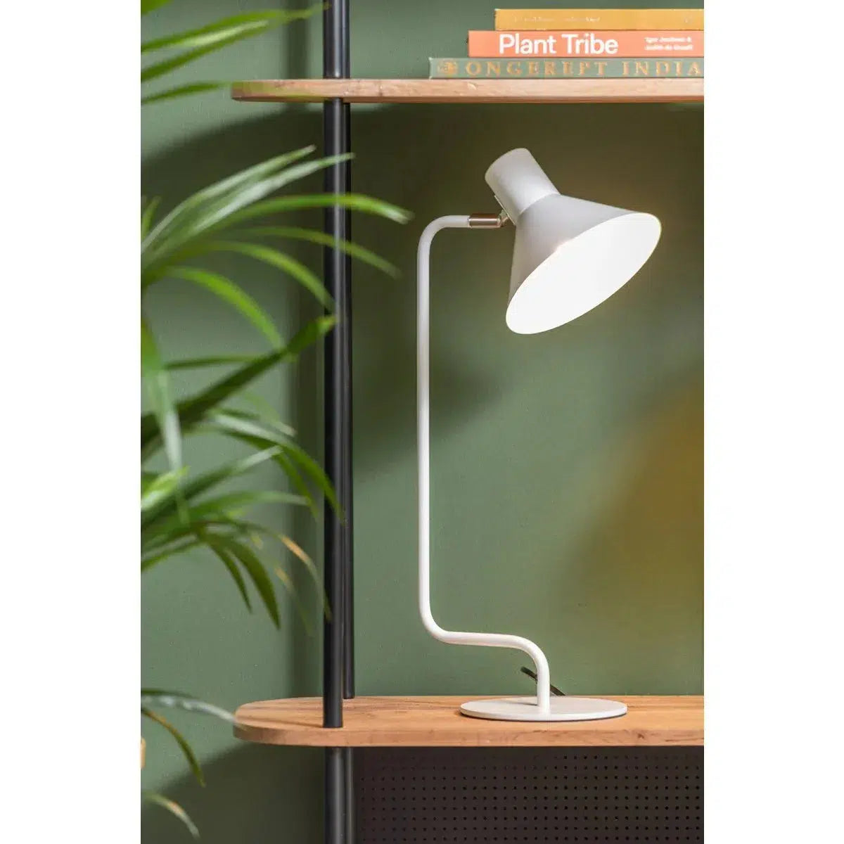 Lampe de Bureau Blanche Industrielle