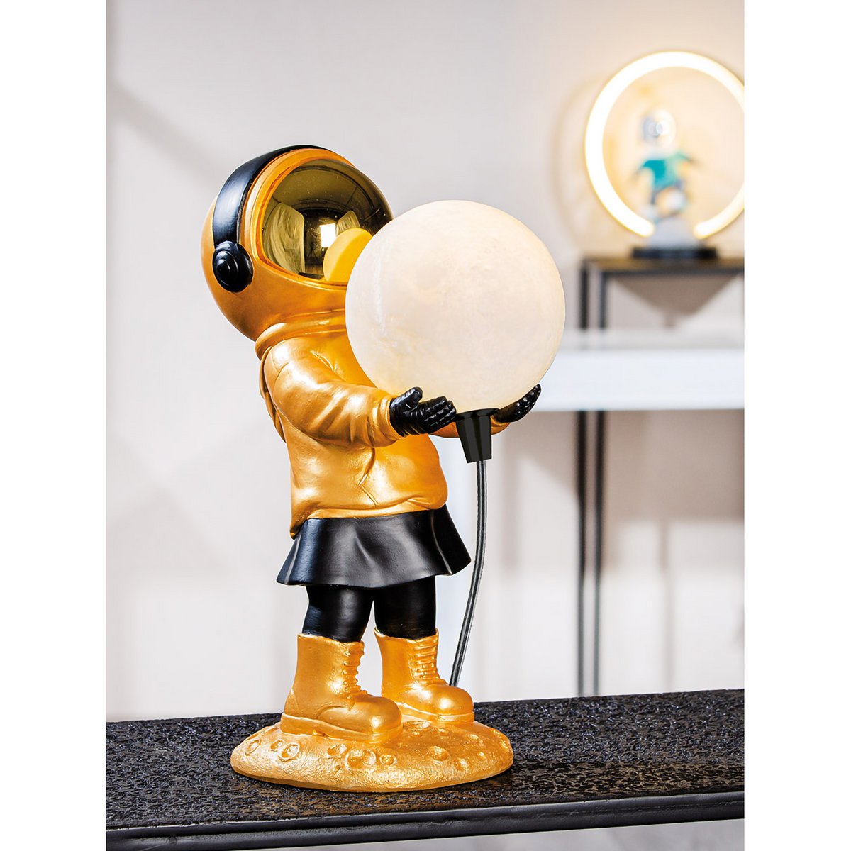 Lampe de Chevet Astronaute Apollo Doré