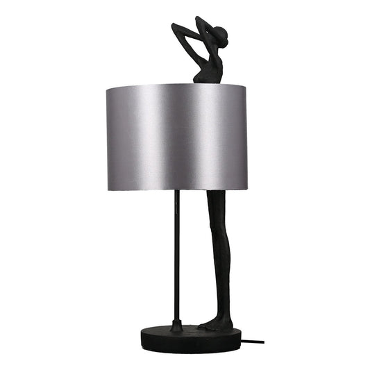 Lampe de Bureau "Lady" avec Abat-Jour Gris