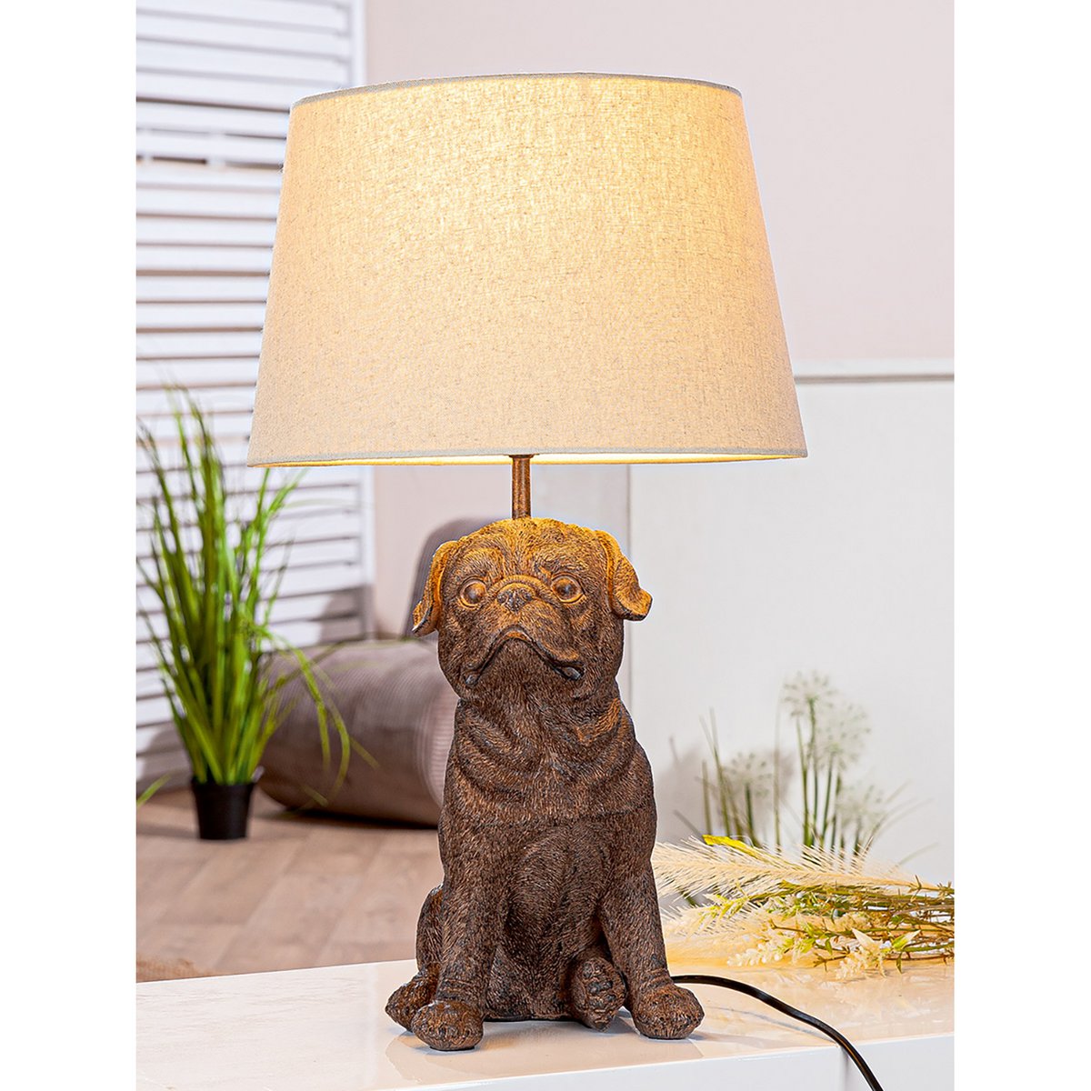 Lampe de Chevet Chien "Carlin"