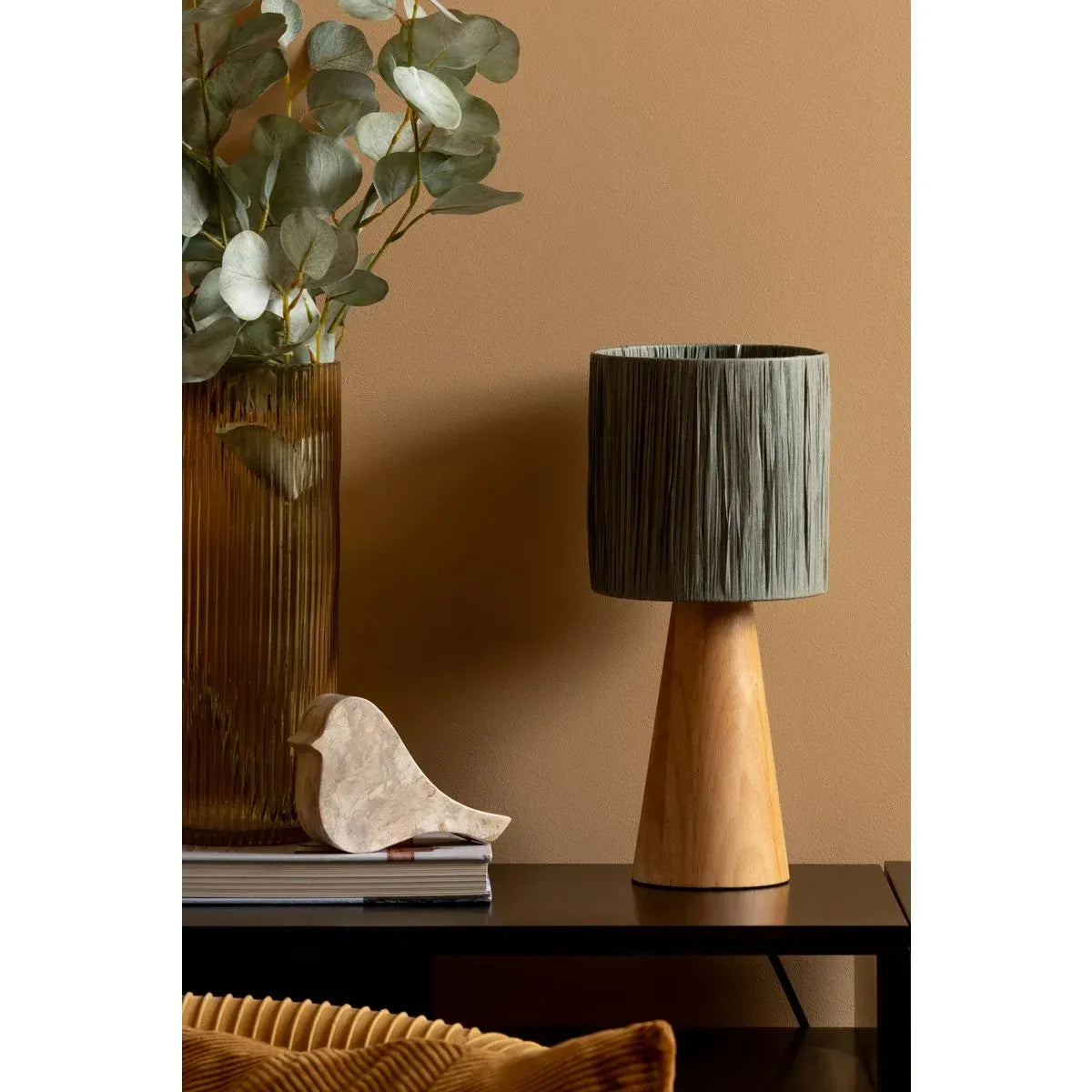 Lampe de chevet en Bois Design Cône