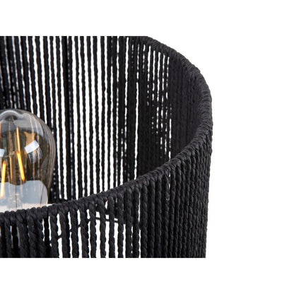 Lampe de chevet Noire Rotin Naturel