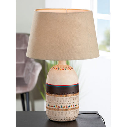 Lampe de Chevet Originale Céramique Beige