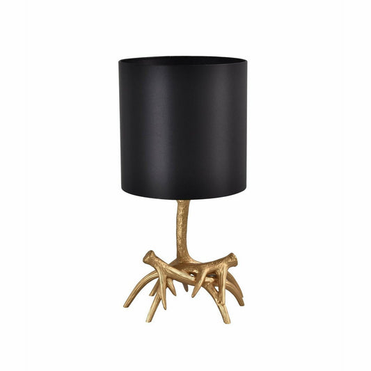 Lampe de chevet Originale Doré avec Abat-Jour Noir