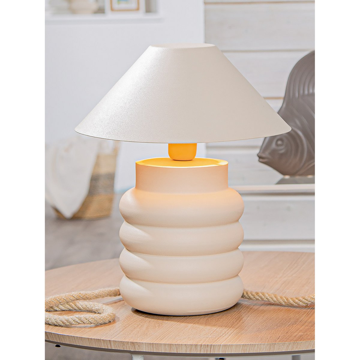 Lampe de Chevet Ripple Crème