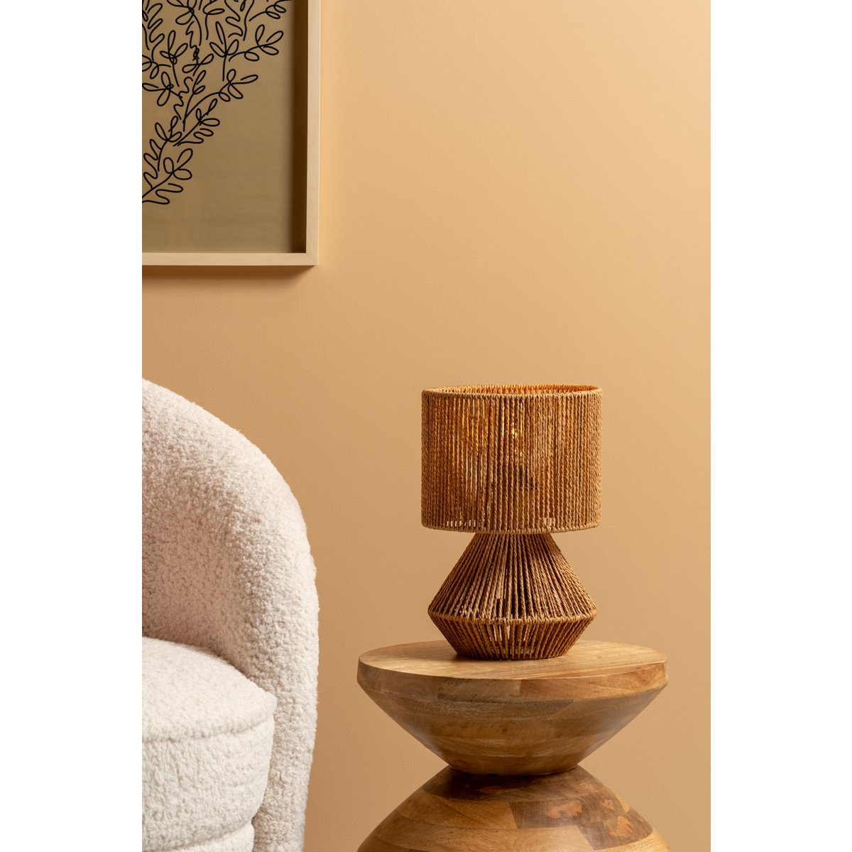 Lampe de chevet Rotin Beige