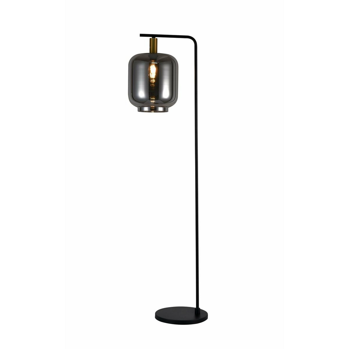 Lampe sur pied Industrielle Noire